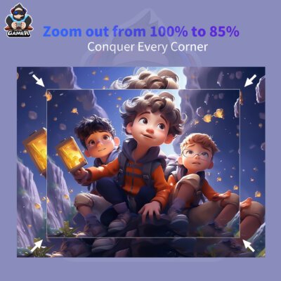 HCS350max Gaming Projector Wide Viewing Experience HCS350max gaming projector projecting a wide, immersive screen for gaming and movies, demonstrating expansive viewing angles and large-screen experience.